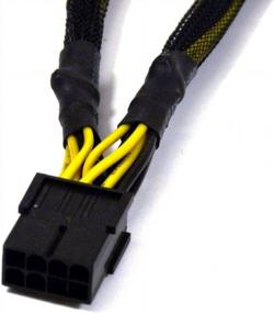 img 1 attached to AYA 11 18AWG PCI-E 8Pin To Dual 6+2 Splitter Cable W/Black Sleeves