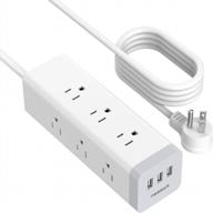 tessan surge protector power strip with 9 outlets and 3 usb ports: the ultimate charging station for home, office and dorm rooms logo