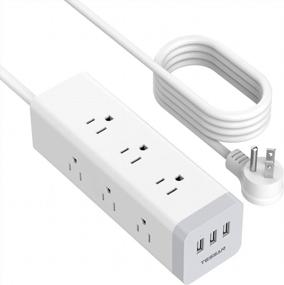 img 4 attached to TESSAN Surge Protector Power Strip With 9 Outlets And 3 USB Ports: The Ultimate Charging Station For Home, Office And Dorm Rooms