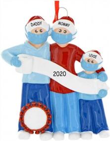 img 3 attached to Create A Unique Family Christmas Memory With Personalized Pandemic TP Ornament For Family Of 3