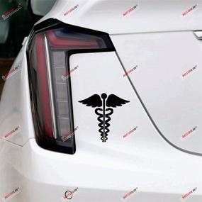 img 3 attached to Caduceus Symbol Medical Vinyl Sticker Exterior Accessories best in Bumper Stickers, Decals & Magnets