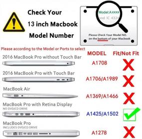 img 3 attached to Stylish And Durable MacBook Pro 13 Inch Case With Keyboard Cover, Screen Protector And Penoy Flower Design By Se7Enline