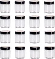 🔆 versatile 16-pack clear plastic slime jars with lids – ideal for storage, kitchen, gifting, and cream logo