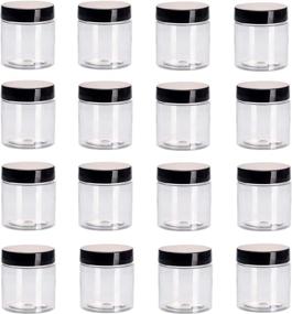 img 4 attached to 🔆 Versatile 16-Pack Clear Plastic Slime Jars with Lids – Ideal for Storage, Kitchen, Gifting, and Cream