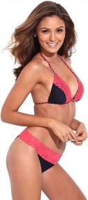 img 3 attached to RELLECIGA Women'S Triangle Lace Bikini Set For Ladies