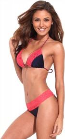 img 2 attached to RELLECIGA Women'S Triangle Lace Bikini Set For Ladies