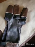 img 1 attached to KESHES Archery Glove Finger Tab: Leather Gloves For Recurve & Compound Bow, Three Finger Guard For Men Women & Youth review by Eric Nallamothu