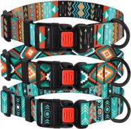 trendy yet practical: adjustable tribal dog collar with a quick release buckle for small to large breeds logo