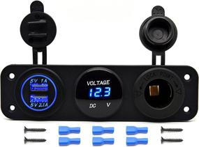 img 4 attached to 🔌 Cllena Triple Function Car Charger with LED Voltmeter & 12V Outlet: Power Up Your Digital Devices with Style (Blue LED)