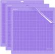 stronggrip 12x12 cutting mat (3 pack) for cricut maker 3, maker, explore 3, air 2, air, and one - non-slip adhesive mat with grid lines for crafts, quilting, sewing, and art projects logo