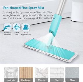 img 1 attached to 🧹 Microfiber Spray Mop for Efficient Floor Cleaning - ENSPOWAY Dry Wet Floor Mop with 3 Reusable Pads and 2 Refillable Spray Bottles - Dust Cleaning Mop with Sprayer for Kitchen, Hardwood, Laminate, Vinyl, Ceramic