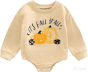 img 4 attached to Oversized Knit Sweater Shirts for Baby Girls and Boys - Crewneck Long Sleeve Romper Pullover Top - Cute Fall Winter Clothes