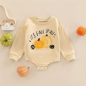 img 3 attached to Oversized Knit Sweater Shirts for Baby Girls and Boys - Crewneck Long Sleeve Romper Pullover Top - Cute Fall Winter Clothes