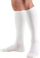 truform medical compression socks for men and women, 8-15 mmhg knee high over calf length logo