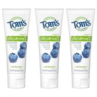 🫐 toms of maine blueberry children's toothpaste: naturally delicious oral care for kids logo