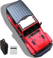 shadeidea sun shade for jeep wrangler jl unlimited (2018-current) 2 door and 4 door front-white mesh screen sunshade jlu sahara rubicon sport s top cover uv blocker with grab bag-10 years lasting логотип