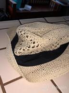 img 1 attached to Women'S Classic Straw Fedora Summer Short Brim Panama Sun Hat review by Nick Granner