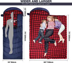 img 2 attached to Experience Ultimate Comfort With REDCAMP Flannel Sleeping Bag For Adults – Detachable Hood And Three Color Options For All Your Camping Needs