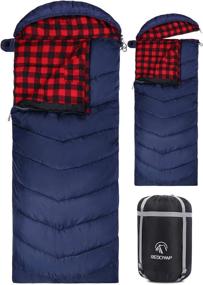 img 4 attached to Experience Ultimate Comfort With REDCAMP Flannel Sleeping Bag For Adults – Detachable Hood And Three Color Options For All Your Camping Needs