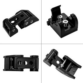 img 2 attached to 🔒 Enhanced Black Stainless Steel Hood Catch Kit For Jeep Wrangler JK JKU 2007-2018, Hood Lock Latch Upgrade, Premium Black Hood Latches