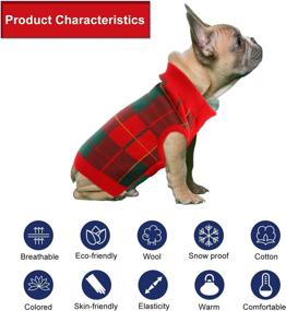 img 3 attached to 🐶 MIGOHI Dog Sweater, Dog Christmas Sweater Warm Winter Plaid Knitwear Vest British Style for XS Small Medium Large Dog, Size S