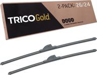 pack of 2 trico gold® windshield wiper blades for my car (18-2624) - 26 & 24 inches, easy diy install, superior road visibility - automotive replacement parts logo