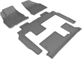 img 4 attached to 🚙 Buick Enclave All-Weather Floor Mat Set - Custom Fit Kagu Rubber (Gray) by 3D MAXpider