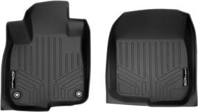 img 4 attached to 🚗 Custom Fit Black Floor Mats Set for 1st Row - Compatible with 2017-2022 Honda CR-V - SMARTLINER