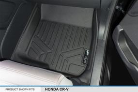 img 2 attached to 🚗 Custom Fit Black Floor Mats Set for 1st Row - Compatible with 2017-2022 Honda CR-V - SMARTLINER