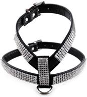 🐾 jwpc sparkly rhinestone pet harness- soft padded leather vest for dogs and cats logo