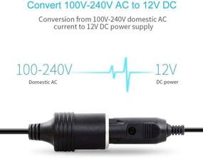 img 3 attached to 🔌 Digit.Tail 110V AC to 12V DC Power Adapter, 10A/120W with 7.78FT Cable, Car Cigarette Lighter Socket AC/DC Power Supply for Tire Inflator, Car Air Pump, Vacuum, Air Compressor