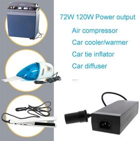 img 2 attached to 🔌 Digit.Tail 110V AC to 12V DC Power Adapter, 10A/120W with 7.78FT Cable, Car Cigarette Lighter Socket AC/DC Power Supply for Tire Inflator, Car Air Pump, Vacuum, Air Compressor