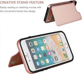 img 1 attached to OT ONETOP IPhone 7 Plus/8 Plus Wallet Case With Card Holder, Premium PU Leather Kickstand, Double Magnetic Clasp And Durable Shockproof Cover 5.5 Inch (Rose Gold)