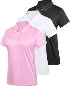 img 4 attached to Moisture-Wicking Women'S Polo Tee For Golf And Activewear With Quick-Dry Technology, Short Sleeve, Collar With Buttons