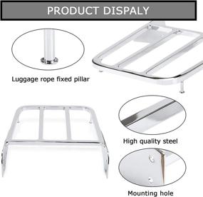 img 2 attached to 🛵 Suzuki Intruder Volusia VL800 2001-2011 Luggage Rack with Solo Seat and Sissy Bar: Perfect Fit for Boulevard M50 and C50 2005-2011!