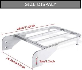 img 1 attached to 🛵 Suzuki Intruder Volusia VL800 2001-2011 Luggage Rack with Solo Seat and Sissy Bar: Perfect Fit for Boulevard M50 and C50 2005-2011!
