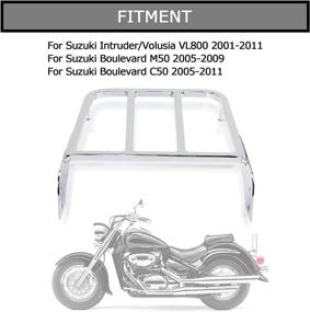 img 3 attached to 🛵 Suzuki Intruder Volusia VL800 2001-2011 Luggage Rack with Solo Seat and Sissy Bar: Perfect Fit for Boulevard M50 and C50 2005-2011!