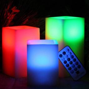 img 2 attached to Multi-Colored LED Flameless Candles With Timer Remote & Flickering Flame - Perfect Room Decor For Teen Girls!