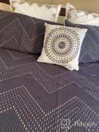 img 1 attached to Grey Chevron Quilt Set - Breathable Cotton Reversible Coverlet, Full/Queen Size, All Season Bedding Layer For Winter By INK+IVY. review by Damian Grotting