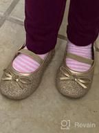 img 1 attached to MUSSHOE Toddler Little Glitter Ballet Girls' Shoes for Flats review by Brittany Chapman