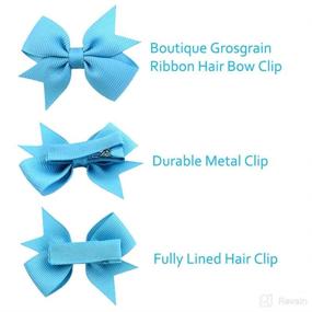 img 1 attached to ✨ Yxiang Baby Hair Clips - 50 PCS 2" Tiny Toddler Hair Bow Clips, Fully Lined Bows Barrette for Baby Girls Infants Newborns in Pairs - 25 Colors Available!