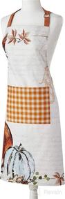 img 3 attached to 🎃 Stylish and Festive Orange SKL Home Harvest Pumpkin Apron for Fall Cooking and Entertaining