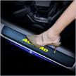 kaiweiqin 4pcs car door sill scuff plate cover for honda accord welcome pedal protection car carbon fiber sticker threshold door entry guard decorative yellow logo