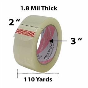 img 1 attached to 2" Wide Ultra Clear Shipping Packaging Tape - 36 Rolls Of 110 Yards Each (1 Box) 330 Feet Long By IMBAPrice