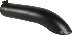 img 3 attached to 🔥 Durable 4.00" Diameter X 18.00" Length Diesel Exhaust Tip with 4.00" Inlet, Bolt On Design, Turn Down Style in High Temperature Resistant Black Stainless Steel - WTD40018-400-BOSS-BP by Wesdon Exhaust Tip