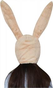 img 1 attached to Получите удовольствие от плюшевого капюшона с кроличьими ушками Bestjybt для женщин - идеально подходит для косплея и Хэллоуина!