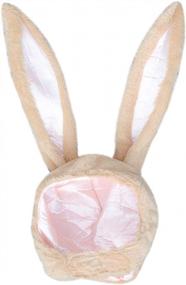 img 4 attached to Получите удовольствие от плюшевого капюшона с кроличьими ушками Bestjybt для женщин - идеально подходит для косплея и Хэллоуина!