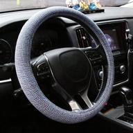 🚗 automio 15" steering wheel cover - maze style, anti-slip protection, ethnic coarse flax cloth, universal fit логотип