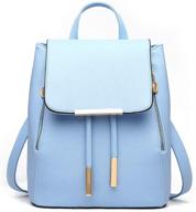 casual fashion leather backpack shoulder women's handbags & wallets - fashion backpacks logo
