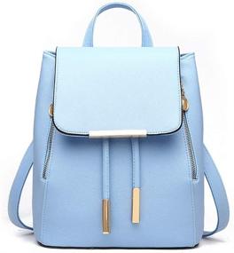 img 4 attached to Casual Fashion Leather Backpack Shoulder Women's Handbags & Wallets - Fashion Backpacks